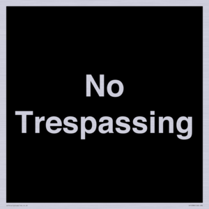 No Trespassing